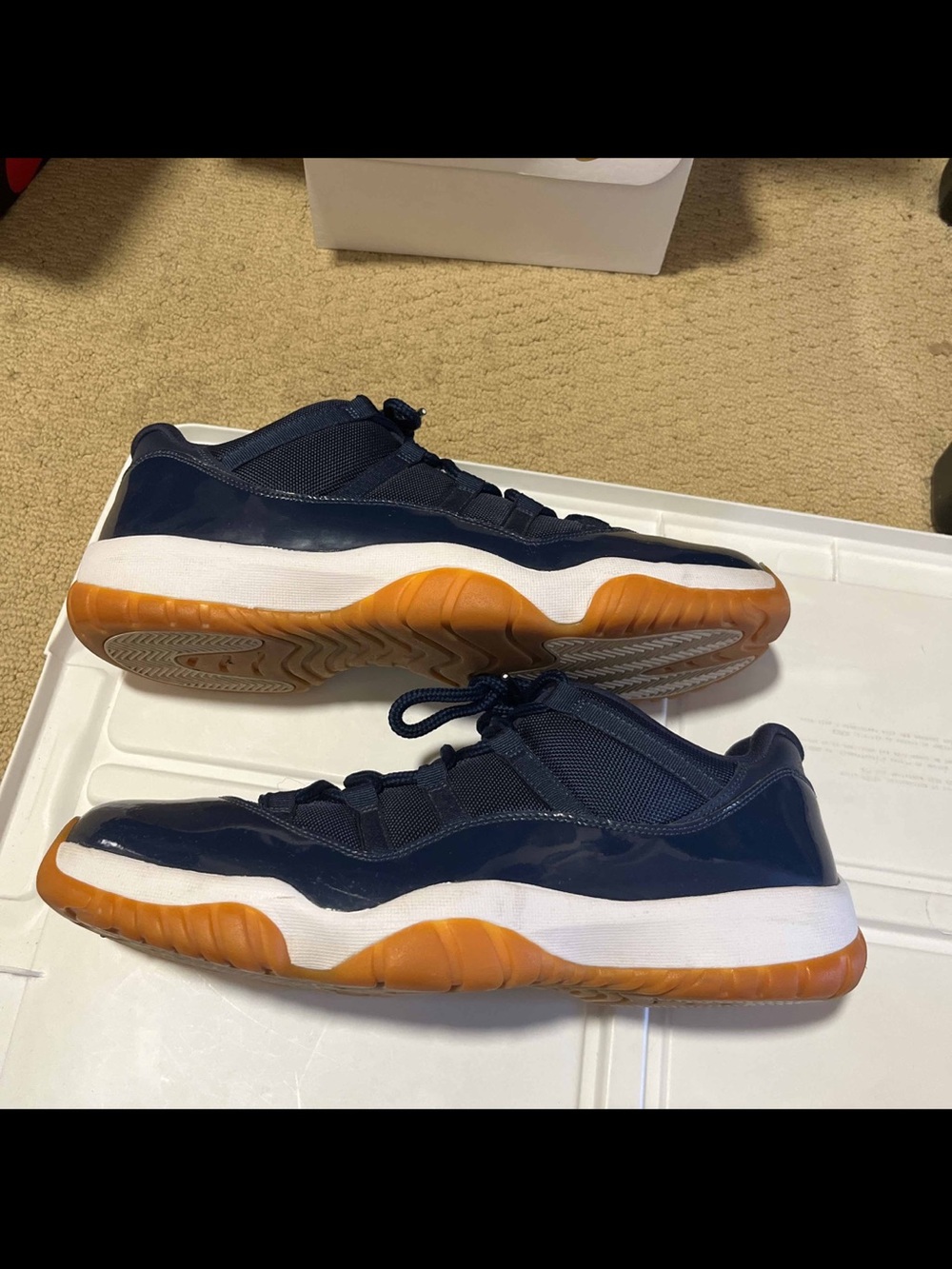 Nike Air Jordan 11 Retro Low Navy Gum 528895-405 2016 Men's Sneakers Size 14
